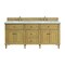 James Martin Vanities 72'' Double Vanity, Light Natural Oak w/ 3 CM Carrara White Marble Top 424-V72-LNO-3CAR - alternate 1